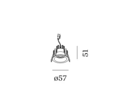 Spot encastrable, Deep Bijou 1.0, bronze, LED, dim, 2700K, 435 lm, Ø5,7cm, H5,1cm - Wever&Ducré