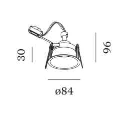 Spot encastrable, Deeper 1.0 MR16, blanc, IP44, Ø8,4cm, H9,6cm - Wever&Ducré