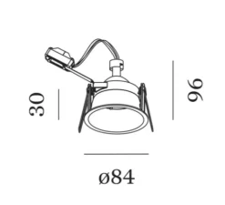 Plafonnier & Spot*Wever&Ducré Spot encastrable, Deeper 1.0 MR16, , Ø8,4cm, H9,6cm - bronze