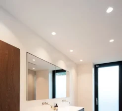 Plafonnier & Spot*Wever&Ducré Spot encastrable, Deeper 1.0, , IP44, LED, dim, 2700K, 440 à 600 lm, Ø8,4cm, H9cm - blanc mat