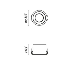 Plafonnier & Spot*Faro Spot encastrable, Dop, 33W, , IP54, LED, 2700K, 2565 lm, Ø15,8cm, H7,2cm - blanc