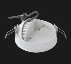 Spot encastrable, FlatLED T2 (Reflector) Recessed, Bobbytrap Springs, blanc mat, dim, LED, 2700K, 1335 lm, Ø12cm, H6cm - Doxis