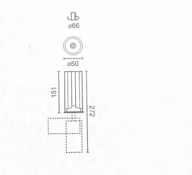 Spot encastrable, Fost Pulldown, 20°, CRI > 90, noir mat, LED, 2700k, Ø5cm - Faro