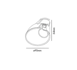 Plafonnier & Spot*Faro Spot encastrable, Fresh Wall Washer, , Ø9cm, H6,4cm (hauteur plafond recommandée 14,5cm) - or