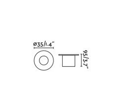 Spot encastrable, Grund, argent, LED, Ø3,5cm, H9,5cm, IP67, 15° - Faro