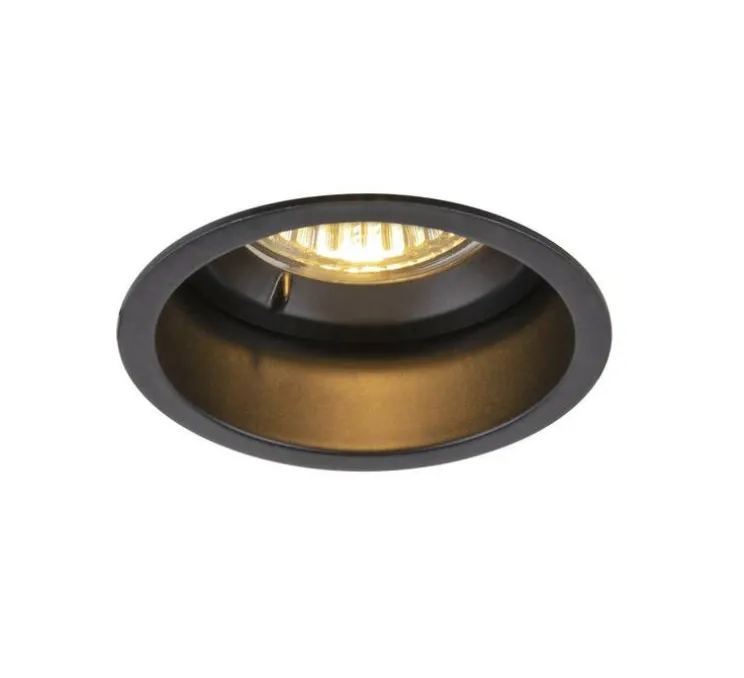 Spot encastrable, Horn, noir, IP44, Ø7,6cm, H12cm - SLV