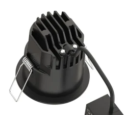 Spot encastrable, Hydra Basse Luminance, noir, réflecteur noir, IP65, LED, dim, 2700, 3000 ou 4000K, 545-730 lm, Ø8cm, H8,5cm - Solum