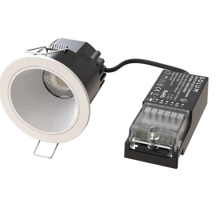 Spot encastrable, Hydra Basse Luminance, blanc, IP65, LED, dim, 2700, 3000 ou 4000K, 770-890 lm, Ø8cm, H8,5cm - Solum