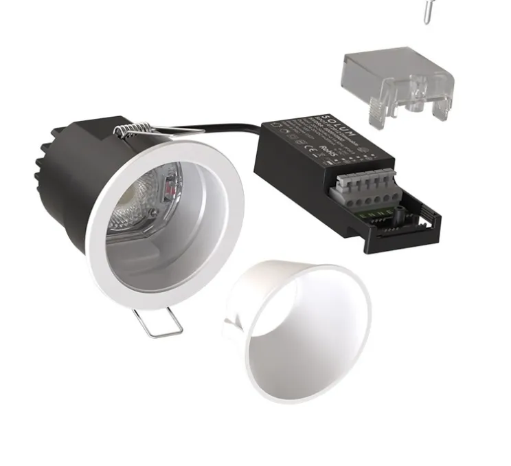 Spot encastrable, Hydra Basse Luminance, blanc, IP65, LED, dim, 2700, 3000 ou 4000K, 770-890 lm, Ø8cm, H8,5cm - Solum
