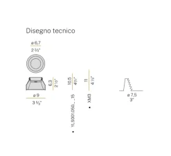 Plafonnier & Spot*Panzeri Spot encastrable, Joe, , Ø9cm, H10,5cm - blanc