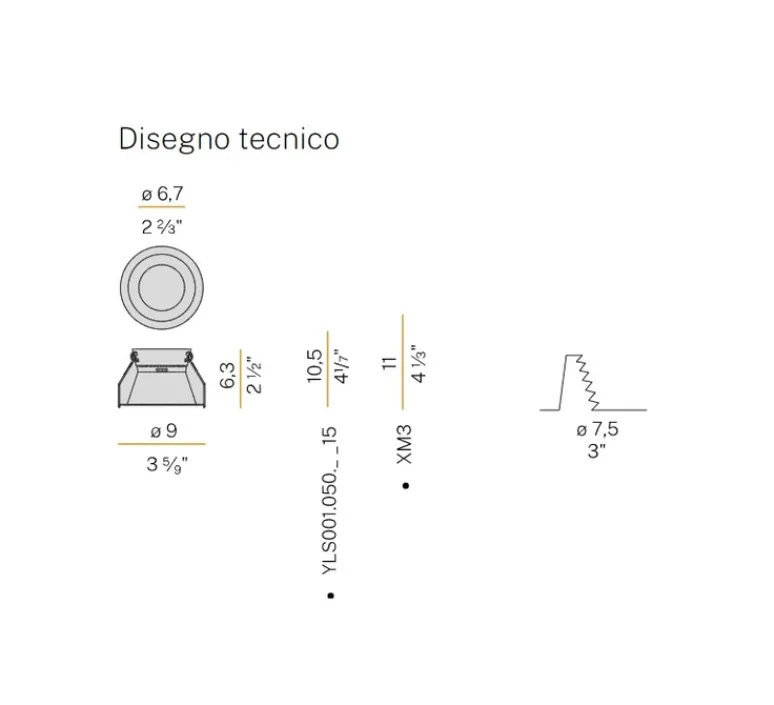 Plafonnier & Spot*Panzeri Spot encastrable, Joe, , Ø9cm, H10,5cm - blanc