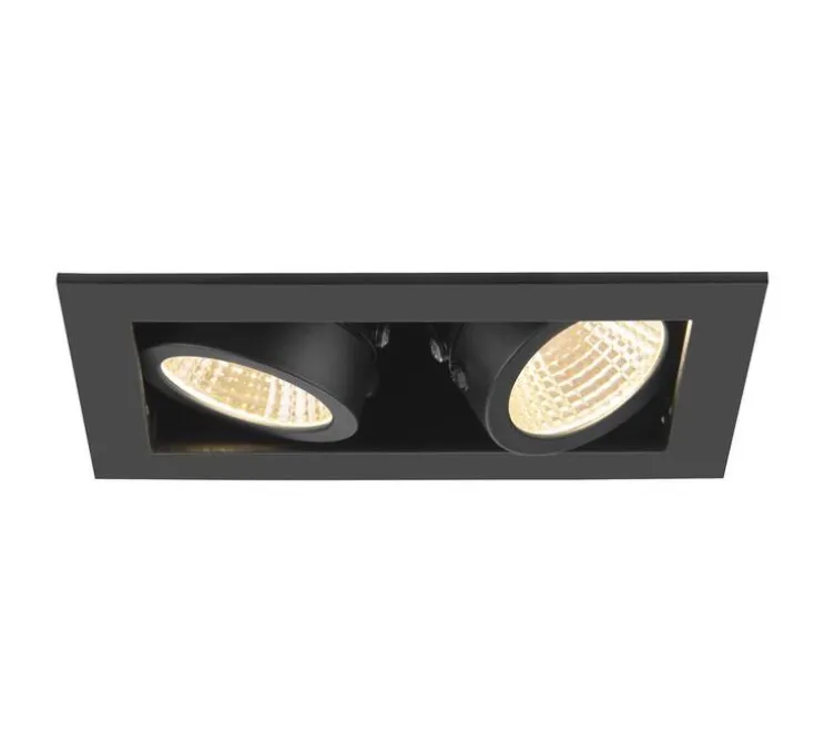 Spot encastrable, Kadux double, noir, LED, dim, 3000K, 1550 lm, L15cm, H8,3cm - SLV