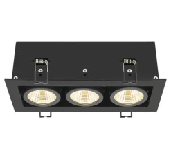 Spot encastrable, Kadux triple, noir, LED, dim, 3000K, 2350 lm, L21cm, H8,3cm - SLV