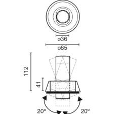 Plafonnier & Spot*Faro Architectural Spot encastrable, Kope Downlight, , LED, 3000K, 495 lm, Ø8,5cm, H11,2cm - blanc
