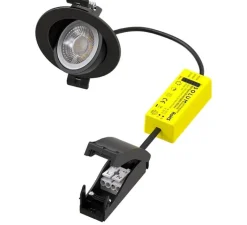 Plafonnier & Spot*Solum Spot encastrable, Lecco, , IP65, LED, dim, 2700-3000-4000K, 662-724 lm, Ø8cm, H3,2cm - noir