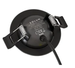 Plafonnier & Spot*Solum Spot encastrable, Lecco, , IP65, LED, dim, 2700-3000-4000K, 662-724 lm, Ø8cm, H3,2cm - noir