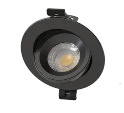 Plafonnier & Spot*Solum Spot encastrable, Leonis, , IP65, LED, dim, 2700-3000-4000K, 850-940 lm, Ø9,56cm, H3,3cm - noir
