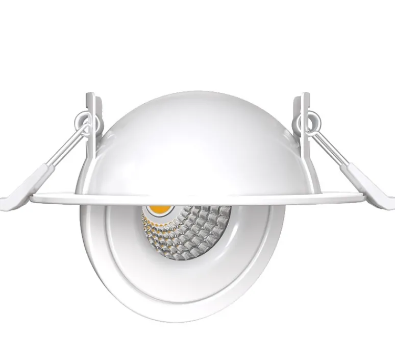 Plafonnier & Spot*Solum Spot encastrable, Léo orientable, , IP65, LED, dim, 2700, 3000 ou 4000K, 650-690 lm, Ø10cm, H3,6cm - blanc