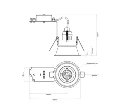 Spot encastrable, Minima Round Fixed, blanc, Ø8,2cm, P13cm - Astro