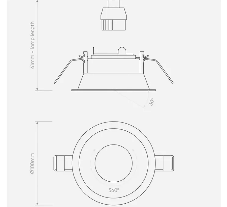 Spot encastrable, Minima Slimline Round Ajustable Fire-Rated, blanc mat, LED, Ø10cm, H6,1cm - ASTRO