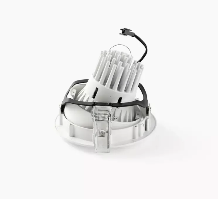 Spot encastrable, Mini-Optic, blanc mat, IP23, LED, dim, 2700K, 1565/2100 lm, Ø14cm, H11cm - Faro