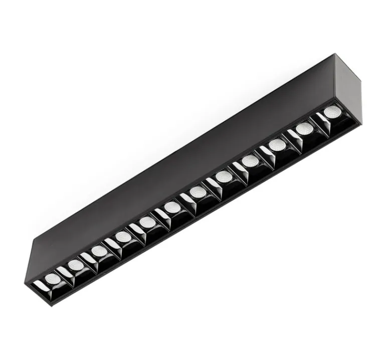 Plafonnier & Spot*Faro Architectural Spot encastrable, Neso Point 12, , LED, On/Off, 3000K, 1107 lm, L32cm, H5,6cm - Faro noir mat