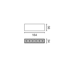 Spot encastrable, Neso Point 6, noir mat, LED, dim, Dali, 2700K, 490 lm, L16,4cm, H5,6cm - Faro