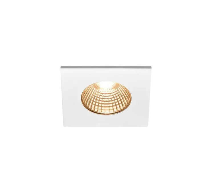 Spot encastrable, Patta-I, blanc intérieur or, IP65, LED, dim, 3000K, 440 lm, L8cm, H4cm - SLV