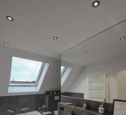 Plafonnier & Spot*SLV Spot encastrable, Patta-I, , IP65, LED, dim, 1800-3000K, 440 lm, Ø8cm, H4cm - noir