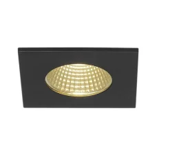 Plafonnier & Spot*SLV Spot encastrable, Patta-I, , IP65, LED, dim, 3000K, 910 lm, Ø8cm, H4,5cm - noir