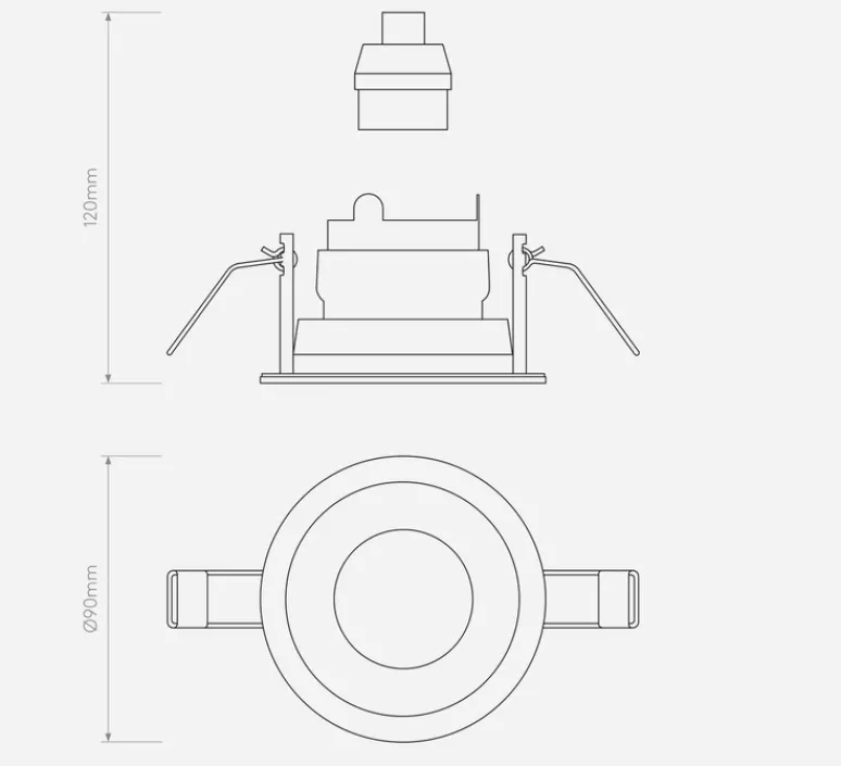 Plafonnier & Spot*Astro Spot encastrable, Pinhole Slimline Rond Ajustable, Fire Rating, , IP20, Ø9cm, H12cm - blanc mat