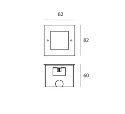 Spot encastrable, Rascasse 8, noir, IP65, LED, 2700K, 200 lm, L8,2cm, H8,2cm - Inverlight