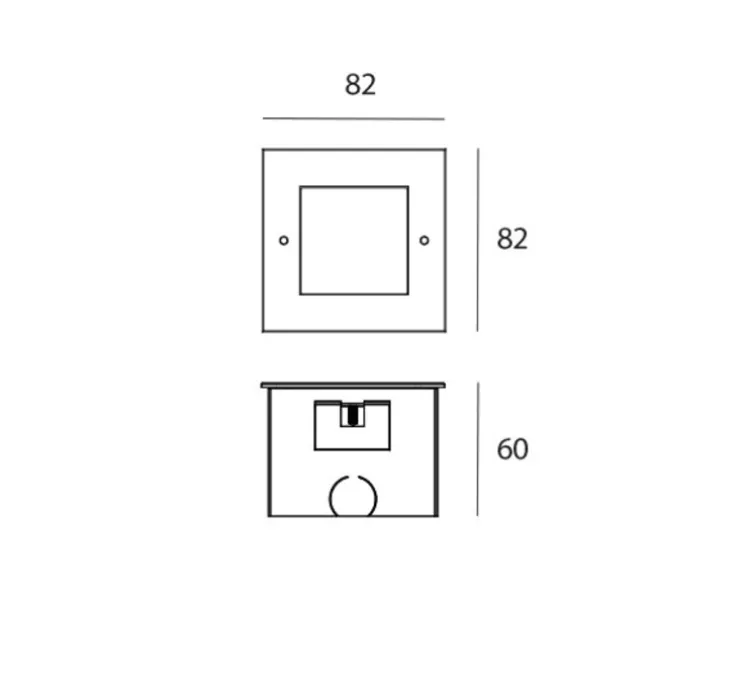 Spot encastrable, Rascasse 8, noir, IP65, LED, 2700K, 200 lm, L8,2cm, H8,2cm - Inverlight