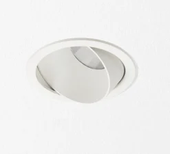 Plafonnier & Spot*ONOK Spot encastrable, Ringo Tilt 2, , LED, dim, 3000K, 1800 lm, Ø14,5cm, H12,1cm - Blanc satiné