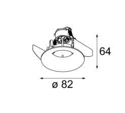 Plafonnier & Spot*Modular Spot encastrable, Smart Cake, GU10, pour plafonnier Smart Surface Tubed, , Ø8,2cm, H6,4cm - blanc