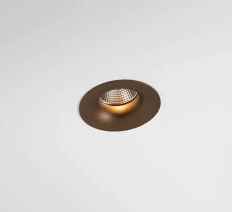 Spot encastrable, Smart Cake Recessed 82 1x, bronze brossé, IP55, LED, dim, 2700K, 580 lm, Ø8,2cm, H5,2cm - Modular