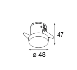 Plafonnier & Spot*Modular Spot encastrable, Smart Kup Recessed 48 1x, , LED, dim, 2700K, 113 lm, Ø4,8cm, H4,7cm - noir