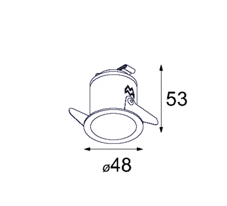 Spot encastrable, Smart Lotis, 25°, blanc, IP54, LED, 3000K, 224/303lm, Ø4,8cm, H5,3cm - Modular
