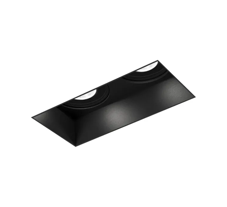 Spot encastrable, Strange 2.0 LED, noir, LED, 3000K, 2x550/740lm, L7cm, H9cm - Wever&Ducré
