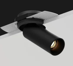 Spot encastrable, Tektus 45 Trimless, noir mat, LED, 2700K, 1100lm, Ø4,5cm, H11,3cm - Doxis