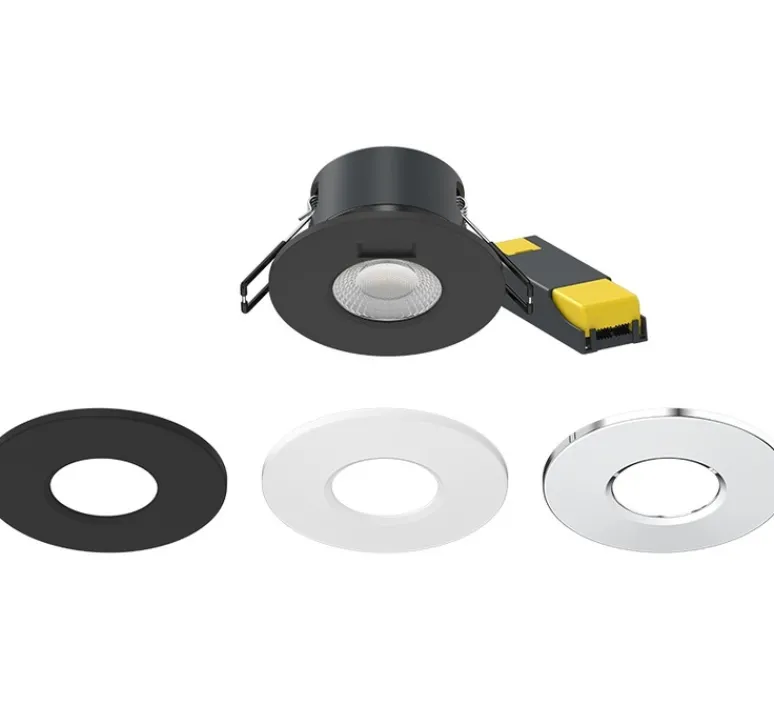 Plafonnier & Spot*Solum Spot encastrable, Teles Bluetooth, , IP65, LED, dim, 2200 à 6500K, 300-450 lm, Ø8,8cm, H5,5cm - noir