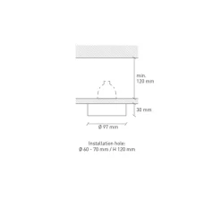 Plafonnier & Spot*Plato Design Spot encastrable, Teo, , Ø9,7cm, H3cm - Pêche