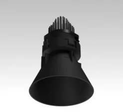 Spot encastrable, Tetrix Cone Recessed 90 1x, noir mat, IP55, LED, dim, 3000K, 720 lm, Ø9,1cm, H12,2cm - Modular