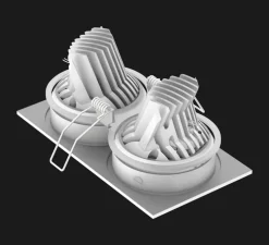 Spot encastrable, Titan Double Rectangle Organic, blanc mat, 40°, LED, 3000K, 1156lm, L17,2cm, H7cm - Doxis