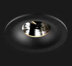 Plafonnier & Spot*Doxis Spot encastrable, Titan Fix Round Organic, 40°, Bobbytrap springs, mat, dim, LED, 2700K, 1100lm, Ø8,5cm, H6,8cm - noir