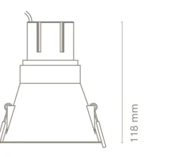 Plafonnier & Spot*Nexia Spot encastrable, Tolva L, , LED, dim, 3000K, 780 lm, Ø10,5cm, H11,8cm - blanc