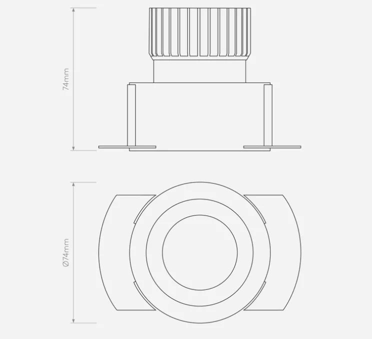 Spot encastrable, Trimless Round Adjustable Led, blanc, LED, dim, 2700K, 528 lm, Ø7,4cm, H7,4cm - Astro