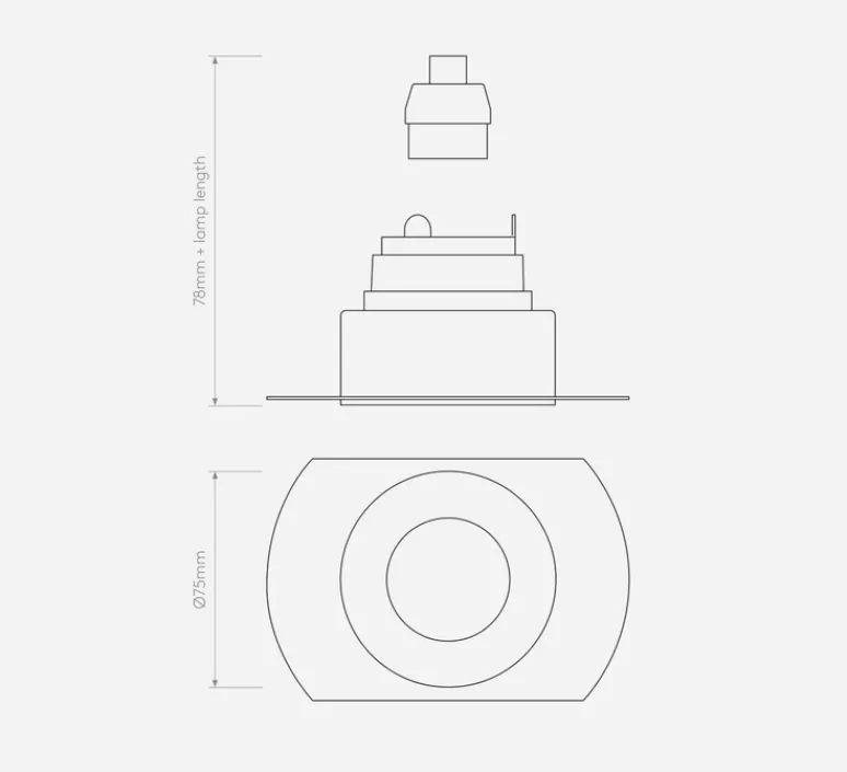 Plafonnier & Spot*Astro Spot encastrable, Trimless Round Fixed, , LED, dim, Ø7,5cm, H7,8cm - Lighting blanc