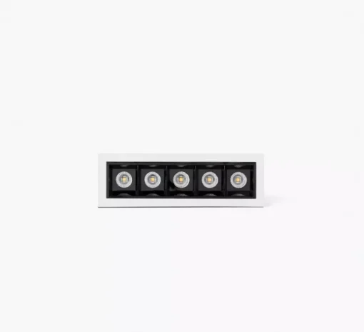 Spot encastrable, Troop-5, blanc, LED, 3000K, 1050 lm, 36°, L13,7cm, H4,4cm - Faro