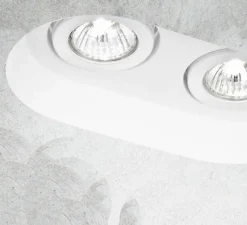 Plafonnier & Spot*Nedgis Spot encastrable, Vertbois, plâtre, prêt à peindre, Philippine, , L25,5cm, H15,5cm - blanc